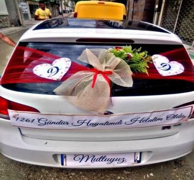 gelin araba süsleme