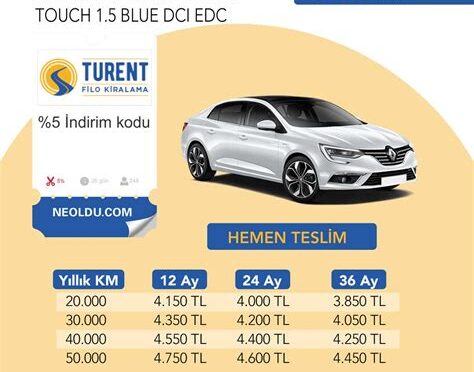 günlük araba kiralama fiyatı