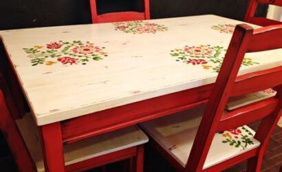 ahşap yemek masası boyama